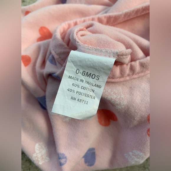 Lullaby Lane 0-6 Months Pink Sleep Sack with Hearts - Picture 4 of 5